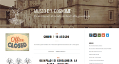 Desktop Screenshot of museodelcognome.it